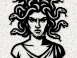 medusa mythical snake goddess wall art home decor-0