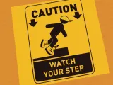 Caution watch your step sign-0