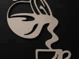 Coffee Cup Kitchen Wall Decor - 006-1