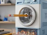 Washing Machine Pencil Sharpener - Fun Desktop Organizer-0