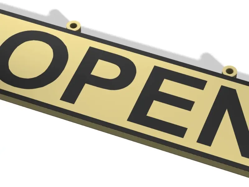 OPEN CLOSED BOARD DOOR