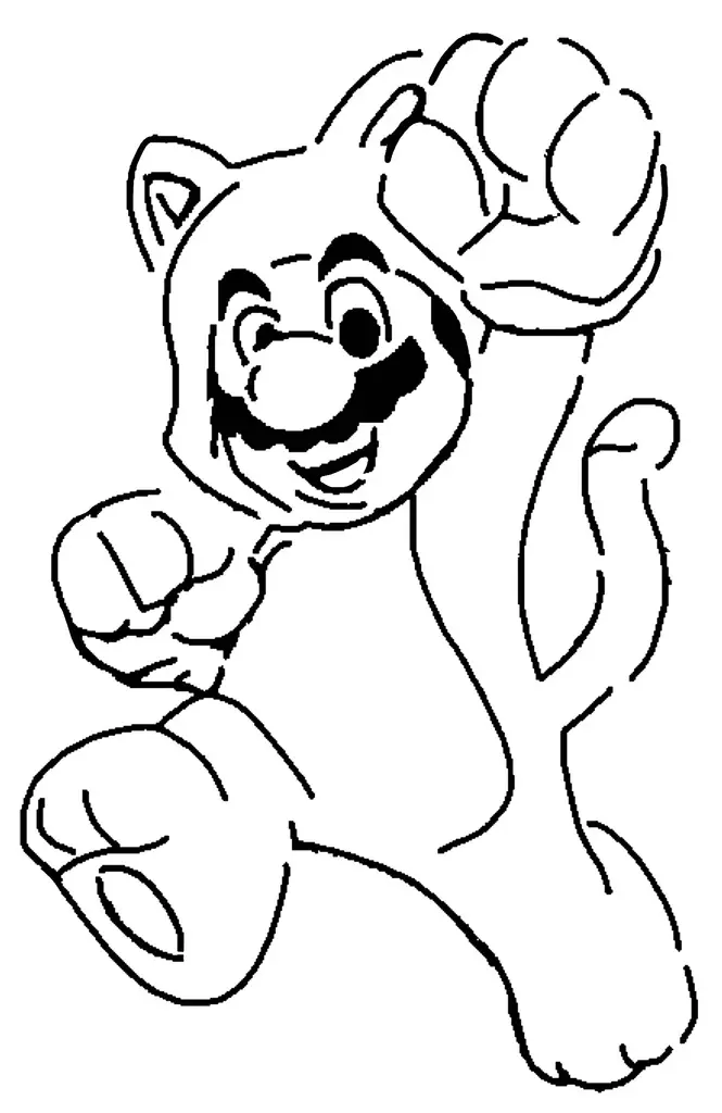 Cat Mario stencil