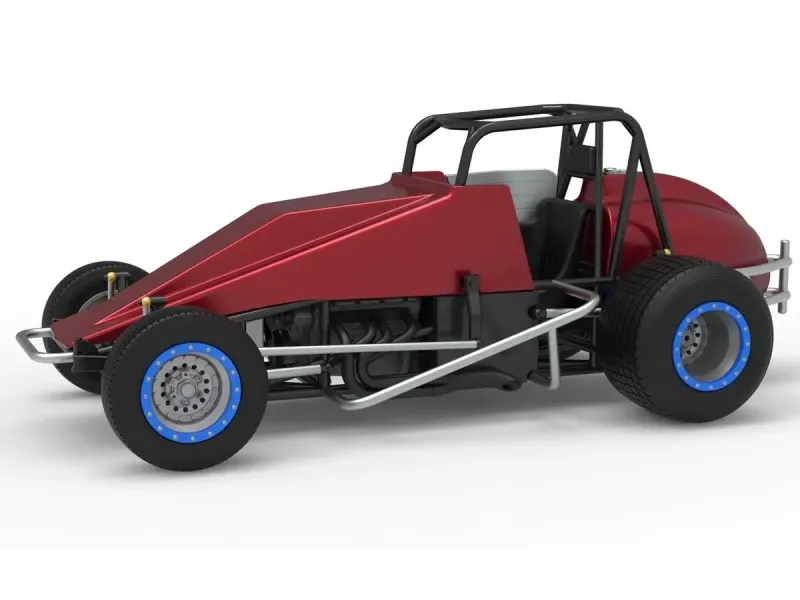 Vintage Dirt Silver Crown Car Scale 1:25