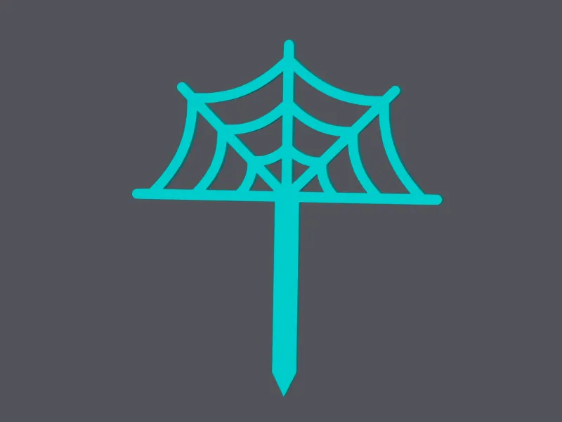 Spiderweb (half) - Caketopper & Cupcaketopper