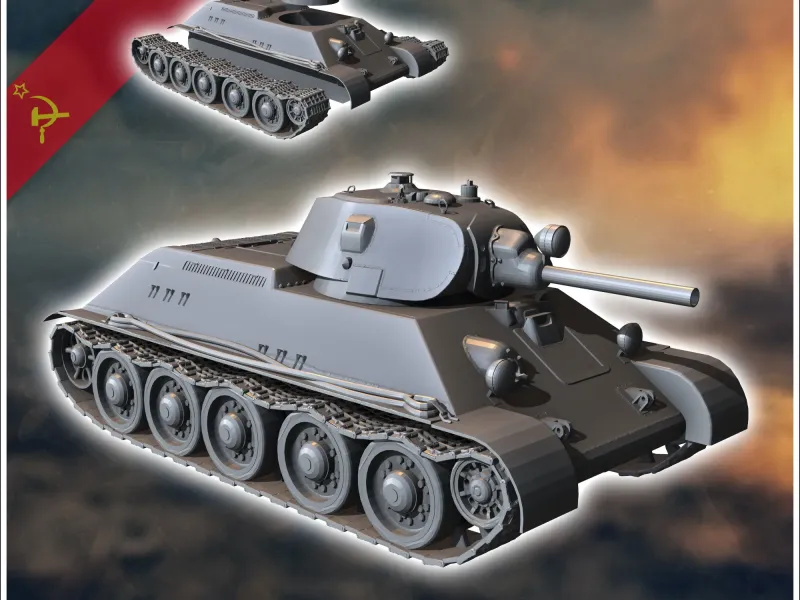 T-34 76 M1940 Modell 1940 (T-3476A) mit Frontscheinwerfer - mi