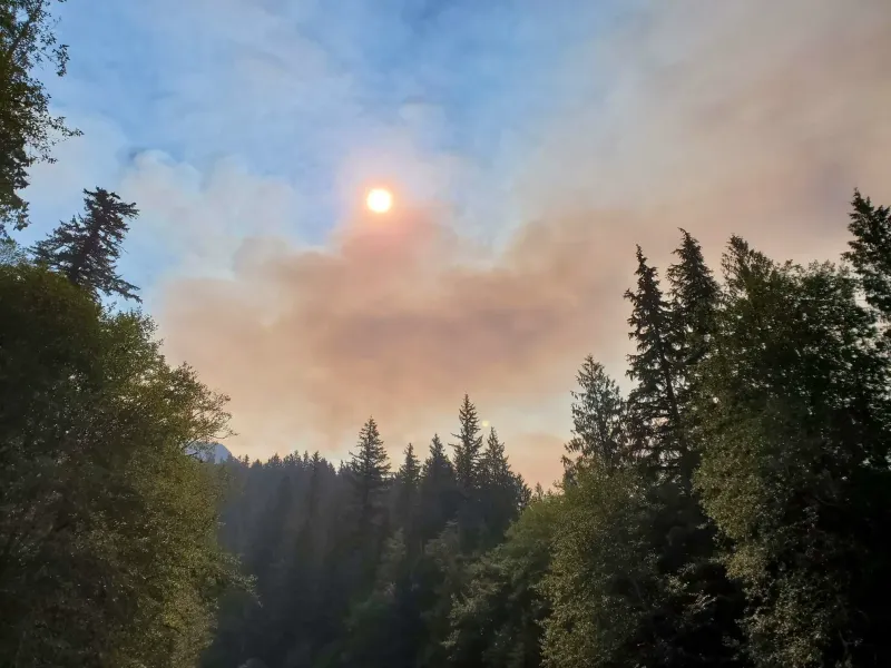 Bolt Creek Fire smoke