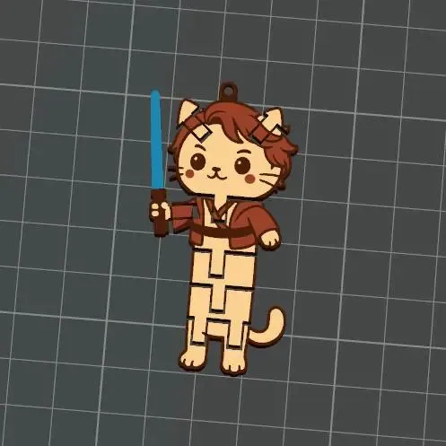 Flexy Anakin SkyKitty Flat Version Keychain