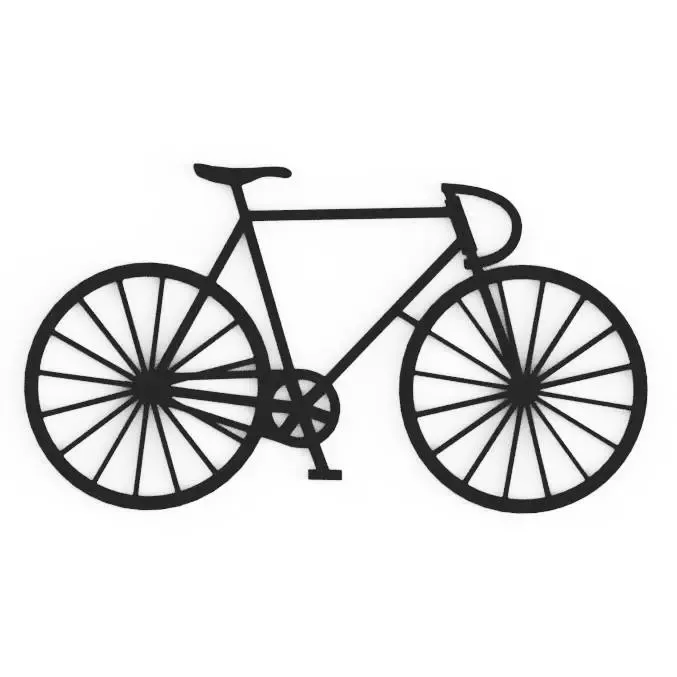 Silhouette of a fixie bike Wall Decoration