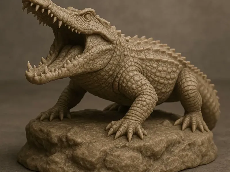 crocodile sculpt