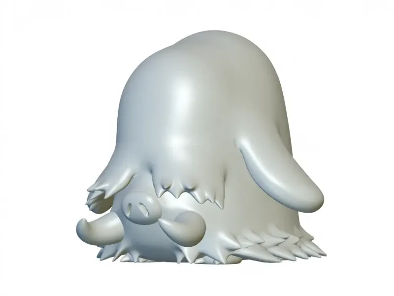 Pokemon Piloswine #221 - Ready for 3D Printing!