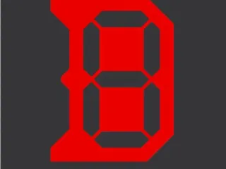 Plantilla de dibujo numeros display segmentado