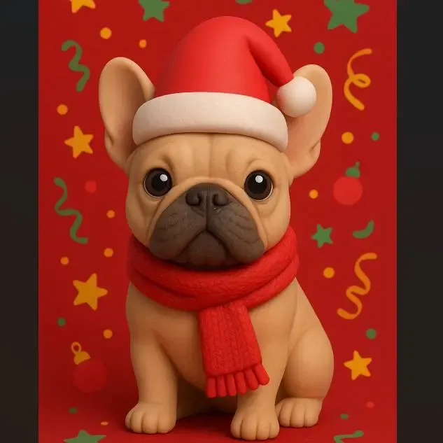 Bouledogue français noël