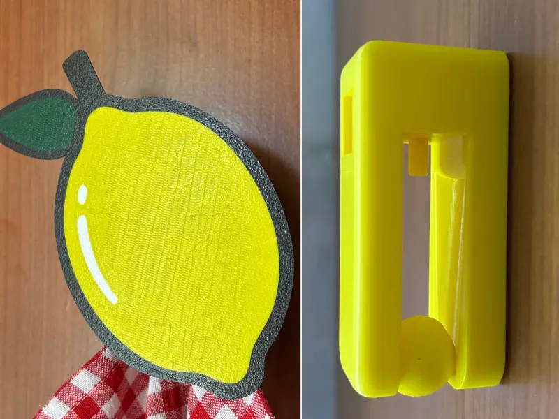 lemon pattern self-locking towel hook
