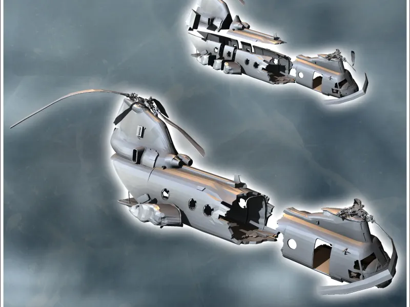 American helicopter carcass Boeing CH-47 Chinook (3) - minia