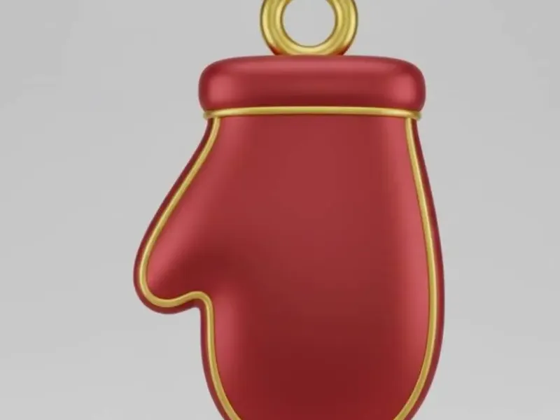 Enfeite de natal luva