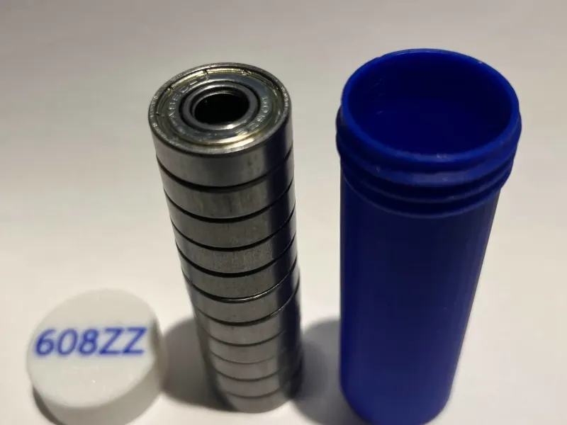 608ZZ Bearing storage tube with screw lid