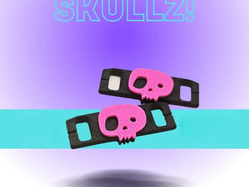 Skull Shoe Lace Tags
