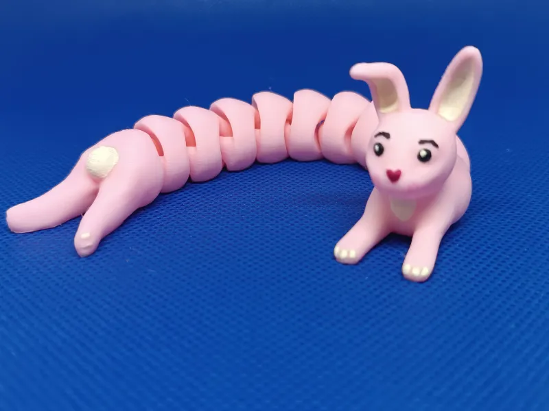Articulated Bunny, Long Version, Print-in-place, Easter Toy