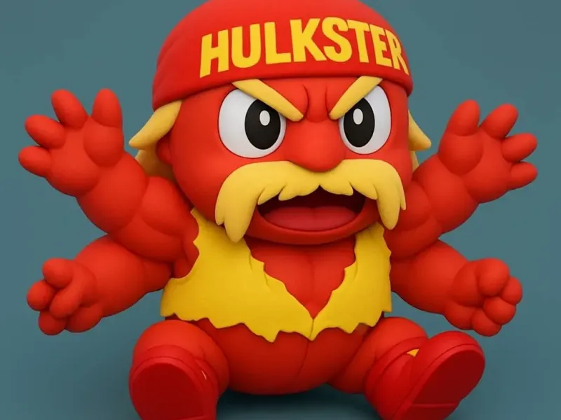 Hulkamachamp – Figura Estilo Pokémon de Luta Livre