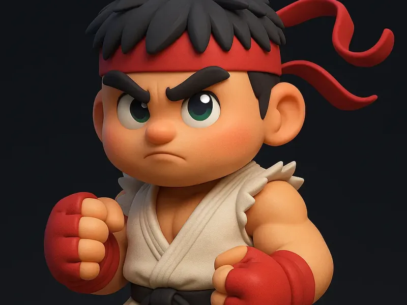ryu chibbi street fighter style 