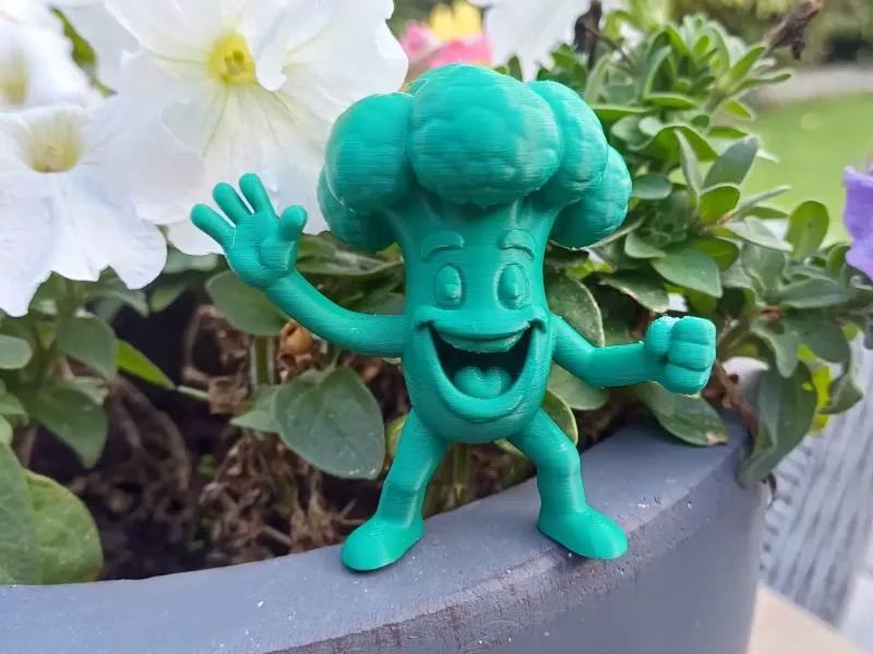 Figurinha de Brócolis Feliz – Personagem de Vegetal Engraçado