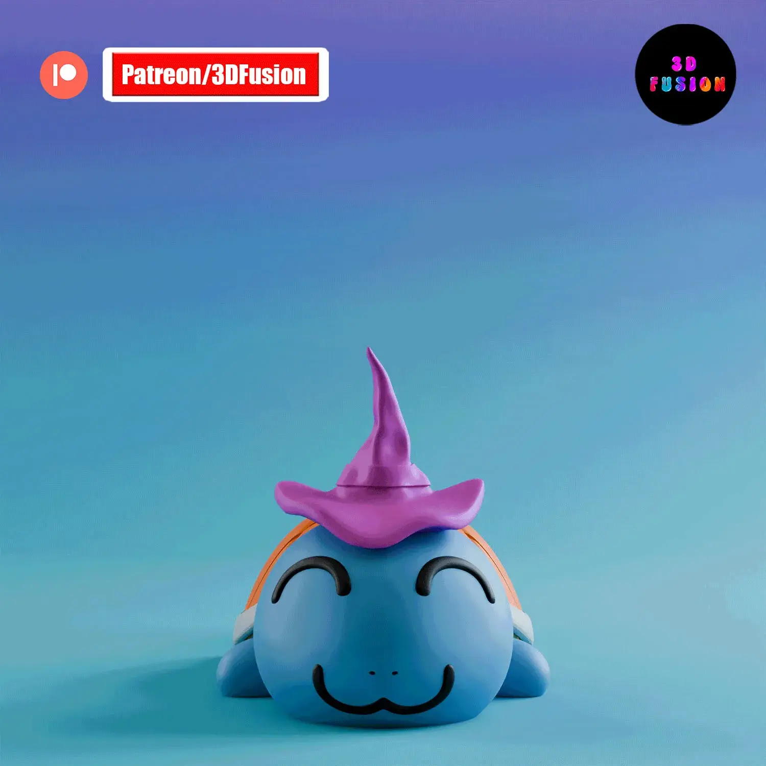 Happy Squirtle Witch 🐢🧹 Pokemon Articulated Toy & Keychain