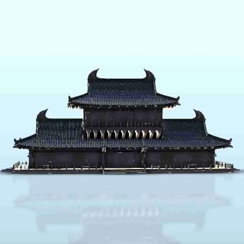 Asian palace with floor 23 - Japan China Korea Vietnam East