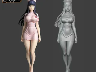 Hinata Naruto Cosplay Enfermera