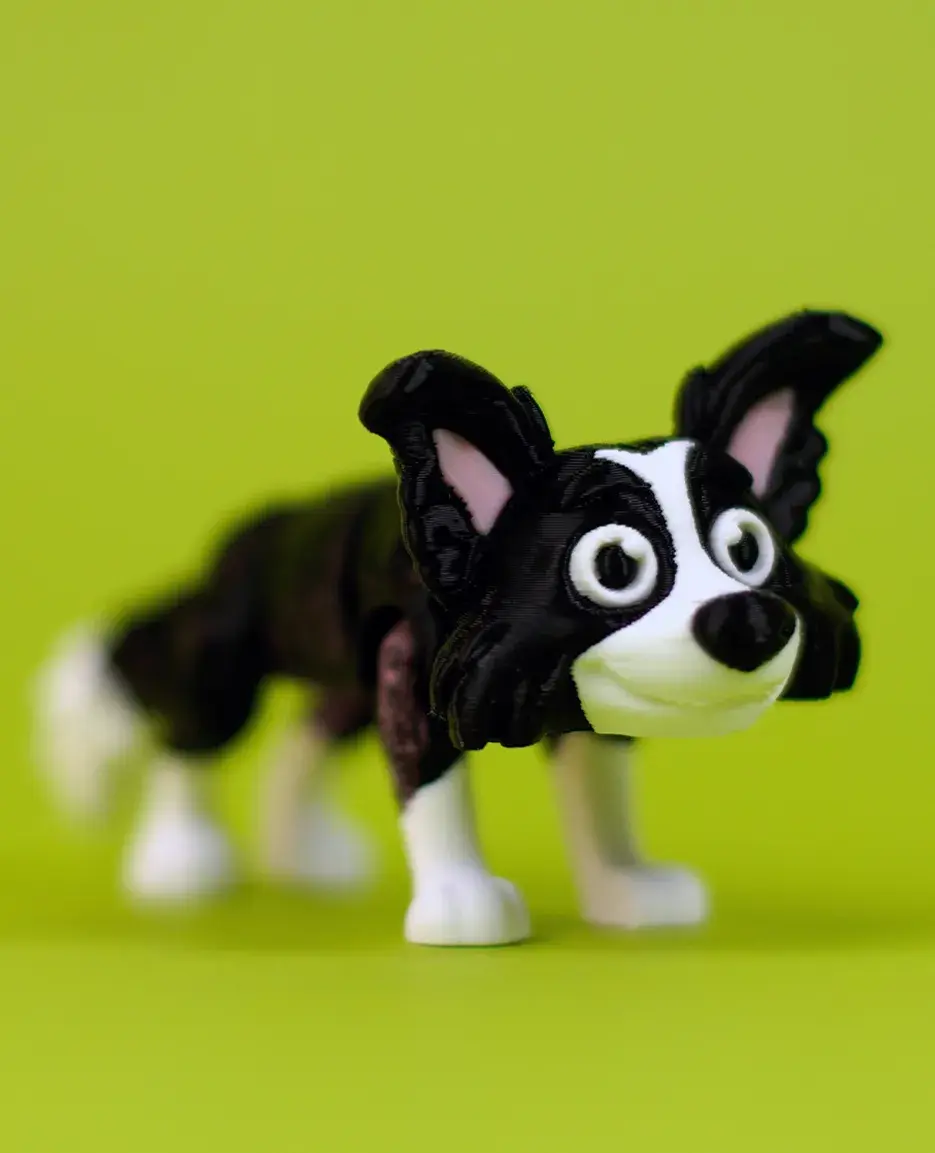 Flexi Border Collie | Print-in-place | No Support