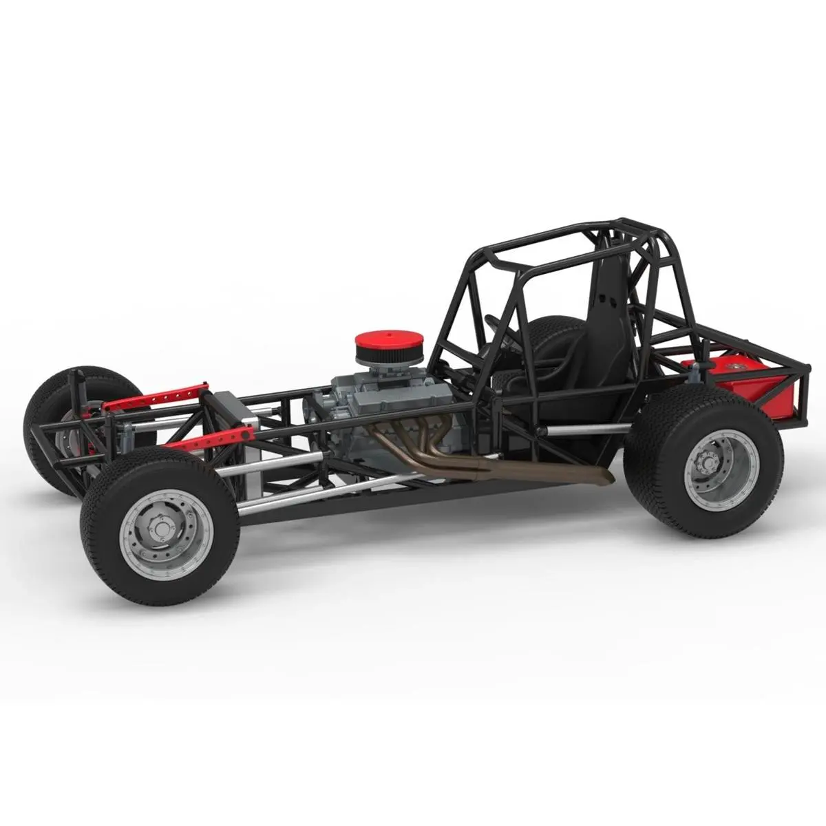 Vintage Dirt Modified stock car Base Version 6 Scale 1:25