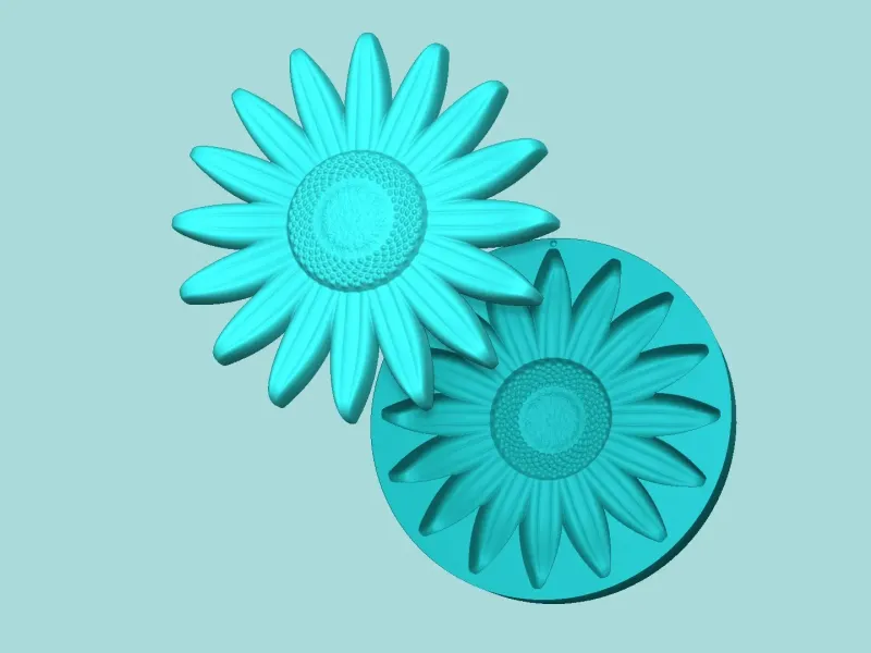 Sunflower 03 - Silicone Mold Maker - Template