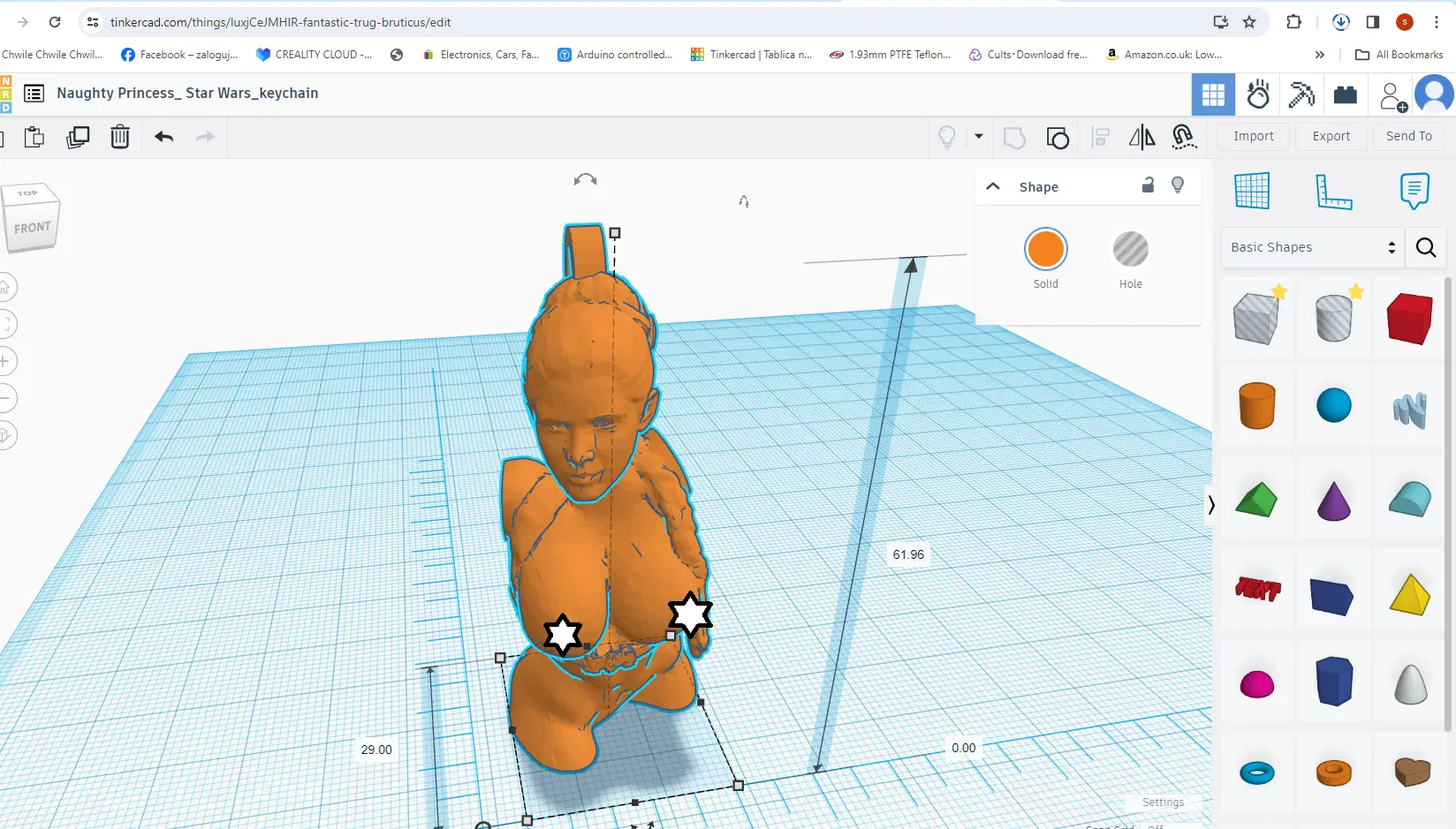 Princess Leia Naughty Keychain Star Wars