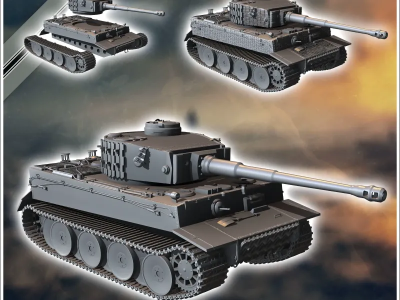 Panzer VI Tiger Ausf. E 1942 (timpuriu) - Armura pentru miniaturi WW2