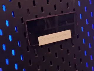 Phone holder (an 'Ikea Skadis Charger wall' module)