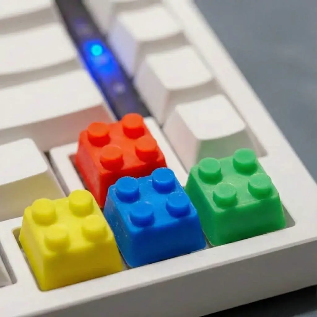 Lego style key keyboard cap