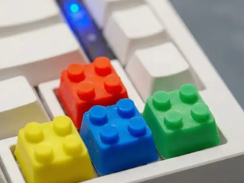 Lego style key keyboard cap