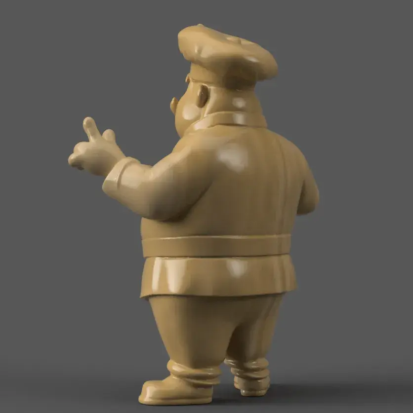 Sculptures & Artworks STL Download - Cute Chef 3D Model – STL for ...