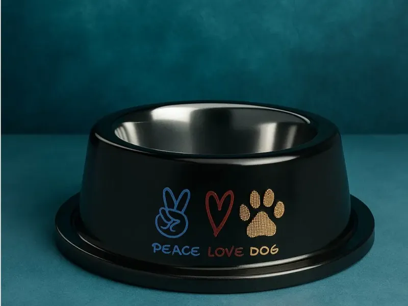 Dog Bowl- Peace Love Dog