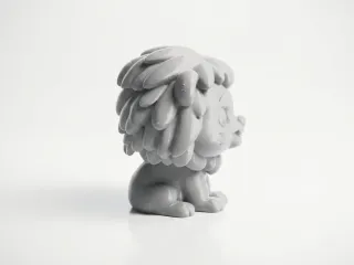 Cute Lion Figurine Chibi Animal 3D Printable