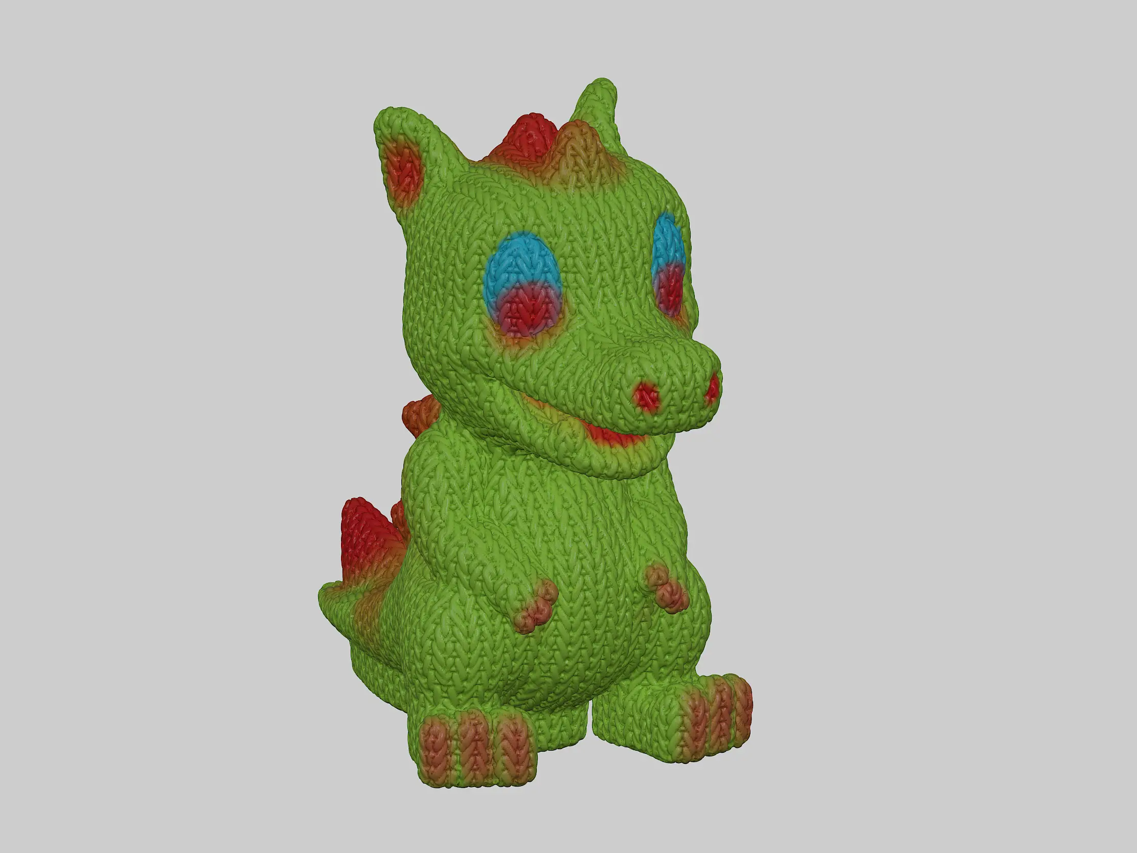 Cutest knitted Croc and dragon toy
