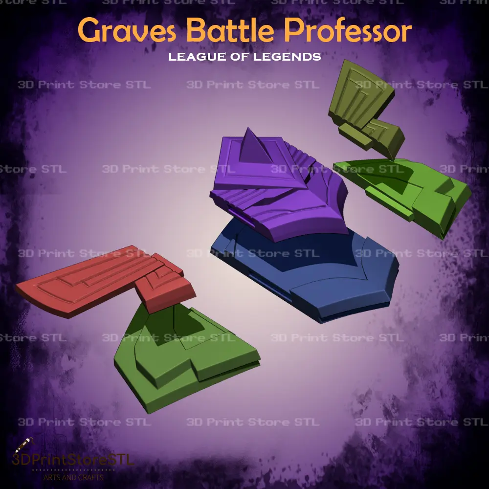 Cosplay del Profesor de Batalla Graves League of Legends - Archivo STL