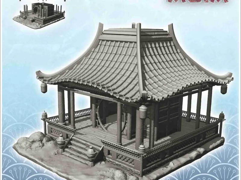 Altare asiatico con lanterne e scale (27) - Giappone, Cina, Corea