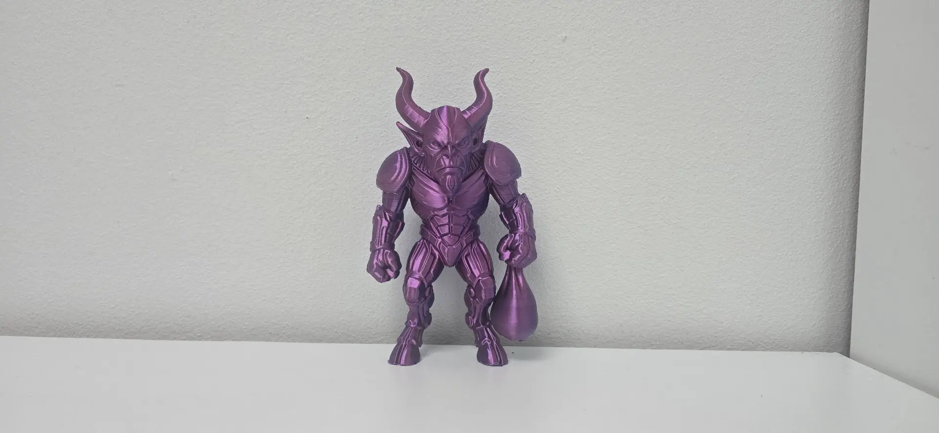 Purple Mecha Demon with Sack Christmas Figure