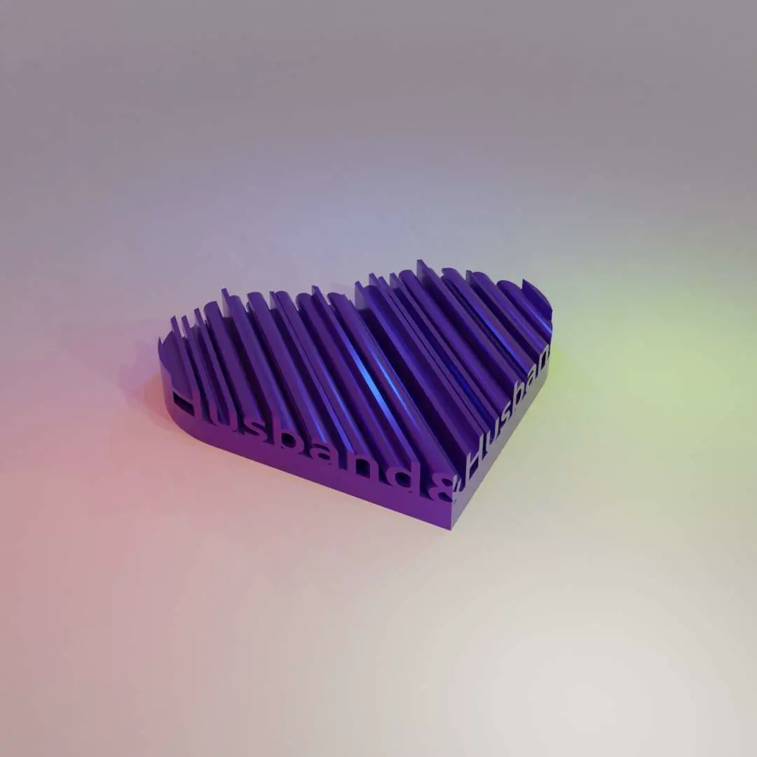 3D WORD SHAPE OF HEARTS (HUSBAND & HUSBAND)