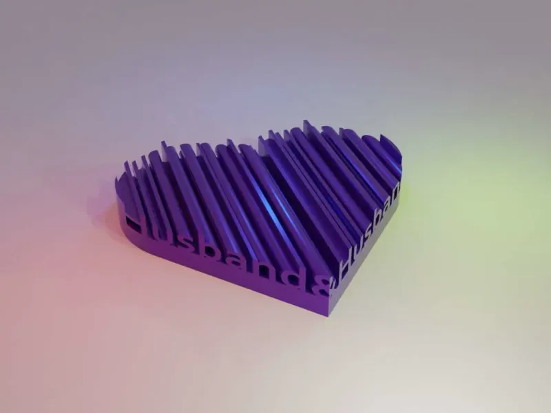 3D WORD SHAPE OF HEARTS (HUSBAND & HUSBAND)