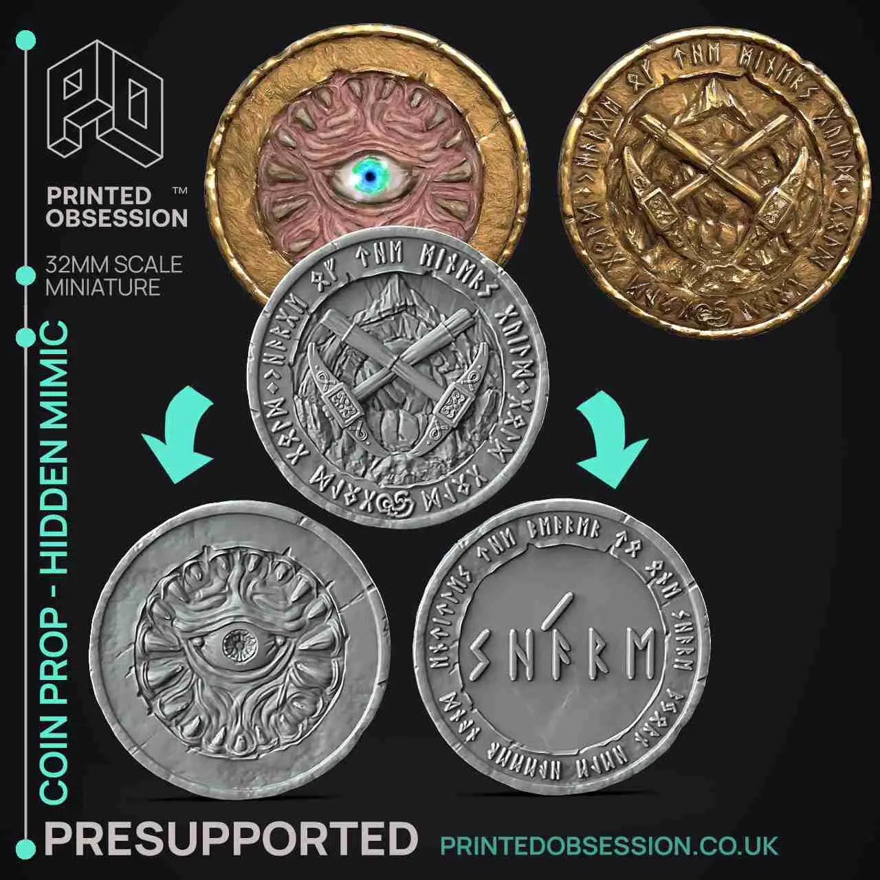 Coins - Prop- Flesh of Gold-Presupported - Illustrated and S