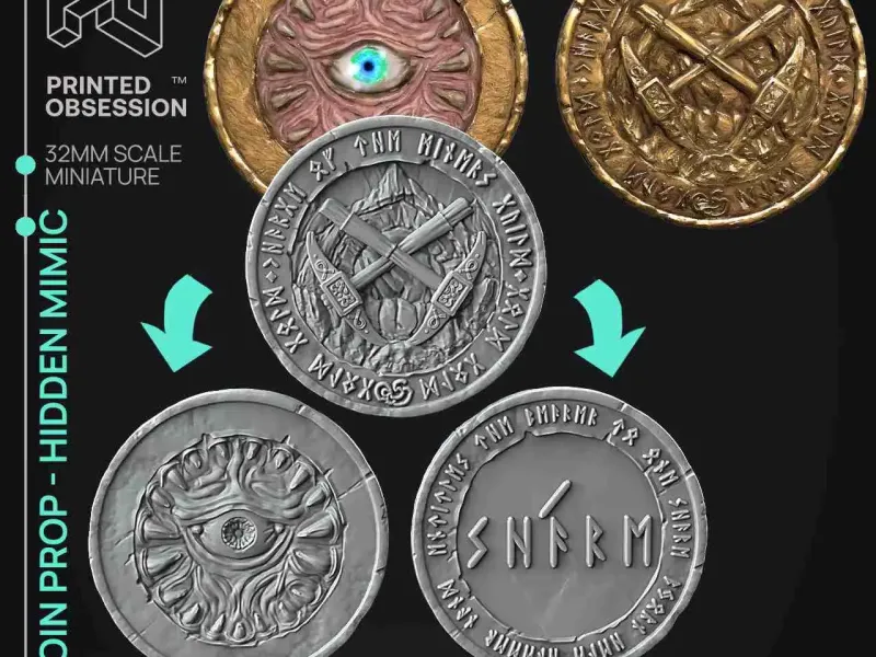 Coins - Prop- Flesh of Gold-Presupported - Illustrated and S