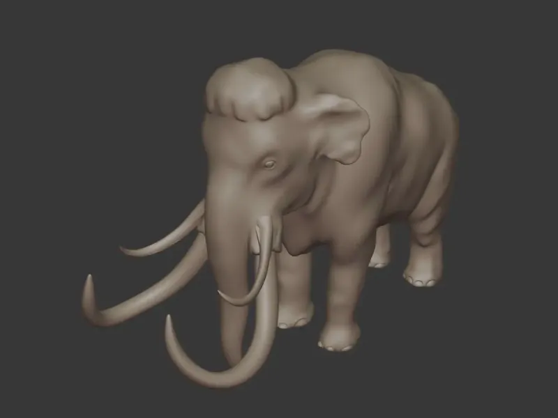 Mammoth Statuette – Woolly Mammoth Decorative 3D Printable M