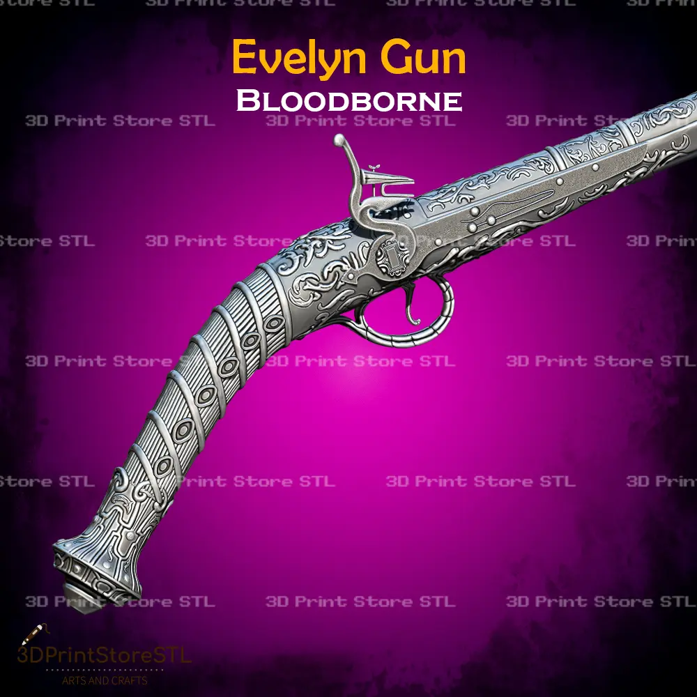 Evelyn Gun Cosplay Bloodborne - Archivo STL