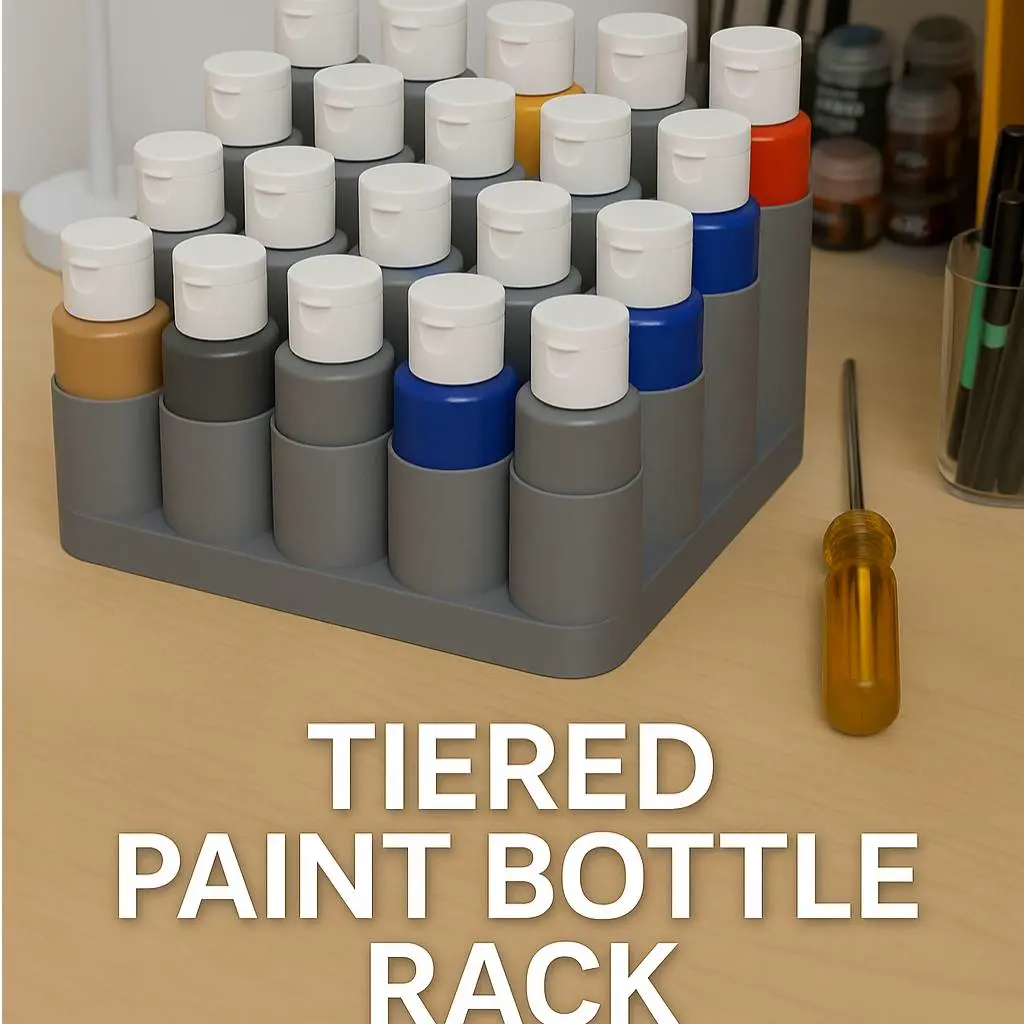 Acrylic Tiered Paint Bottle Rack shelf holder